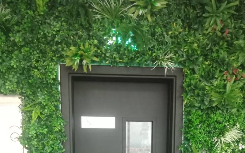 Commercial interior surface after professional wrapping